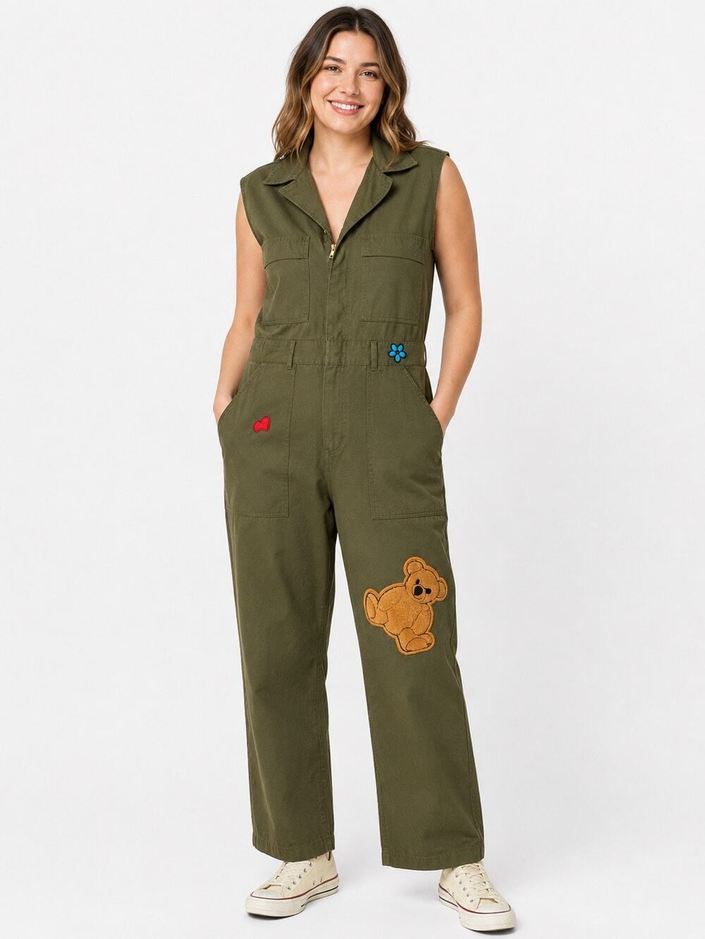 Firefly Kaylee Frye Inspired Olive Green Sleeveless Jumpsuit XL Licensed Cosplay